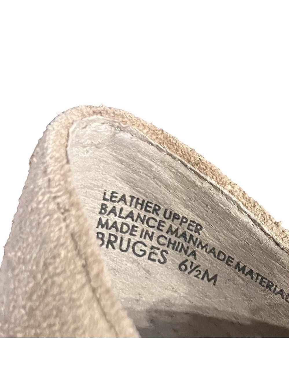 Crown Vintage Beige Suede Mary Jane Heels 6.5 - Picture 5 of 8